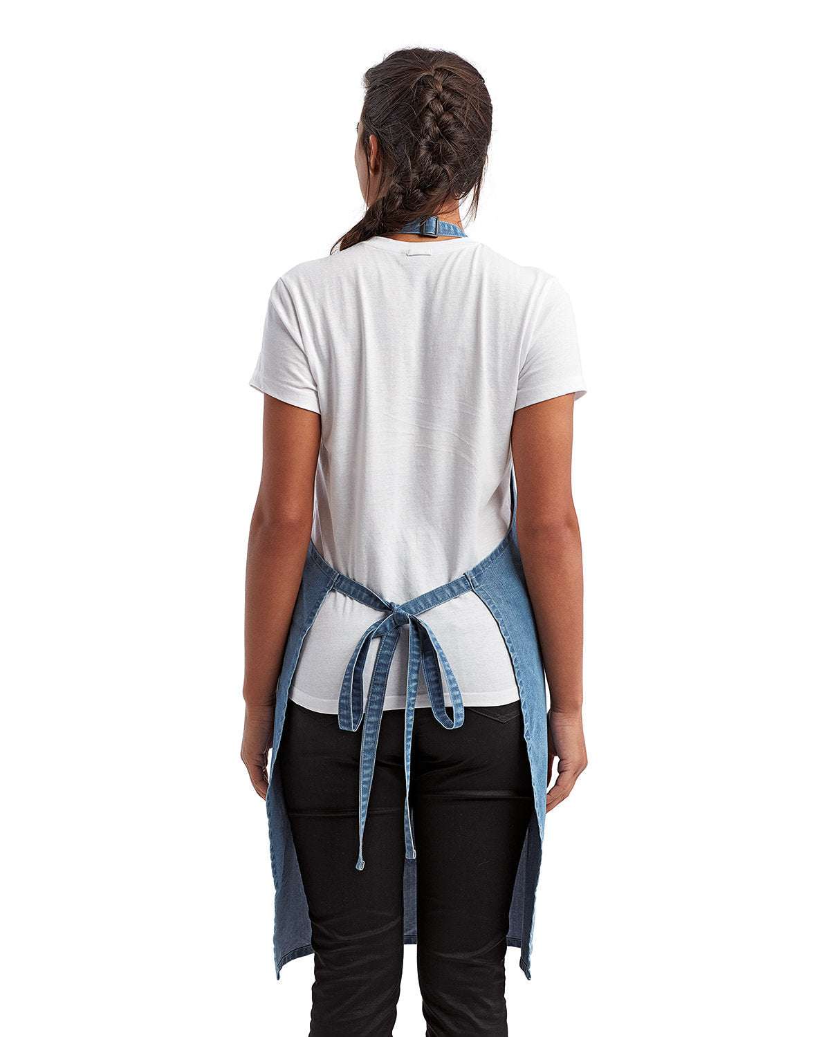 Restaurant Aprons with Your Company Name Embroidered - 3 Packblue denim
