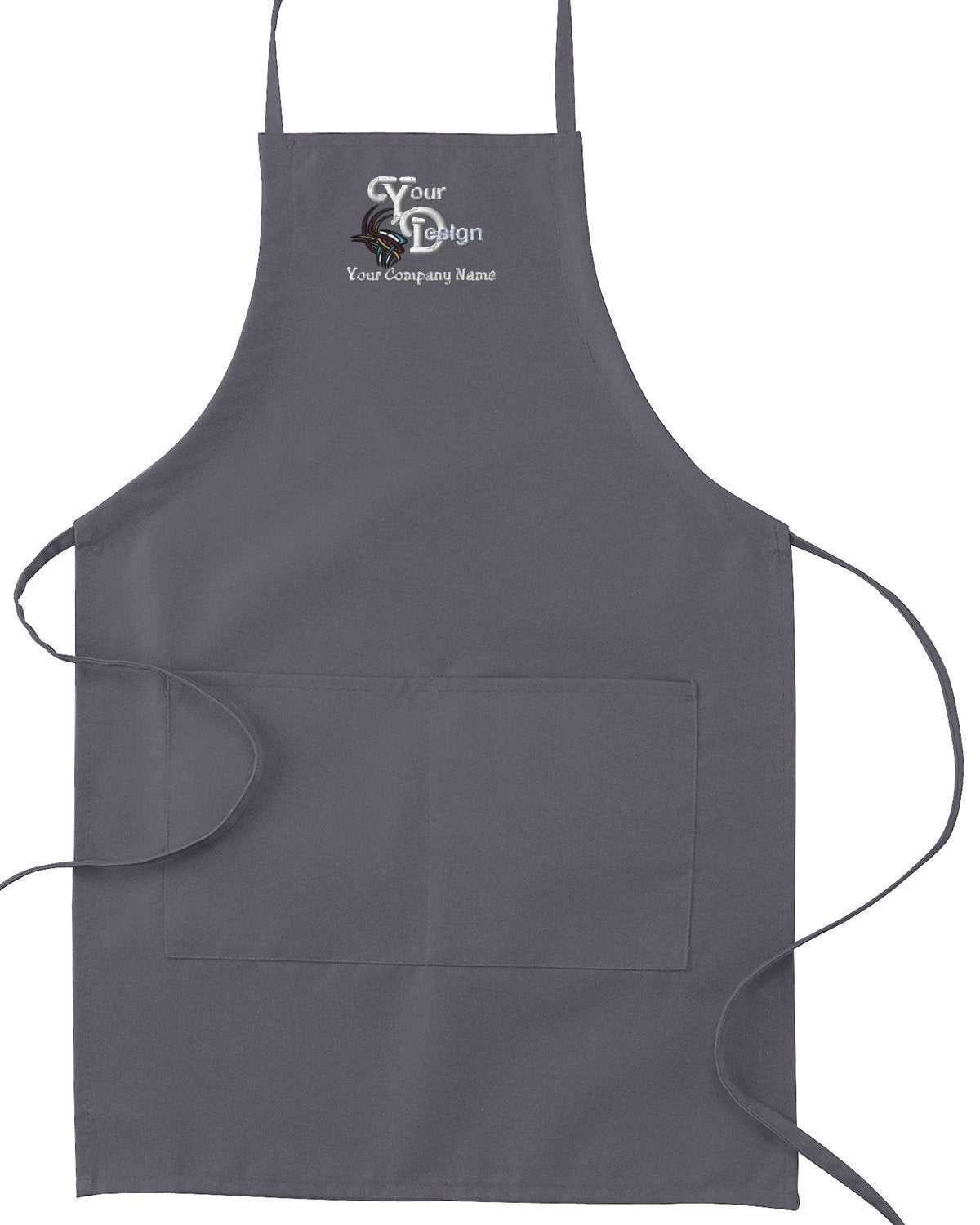 Multi-purpose Aprons With Custom Business Logo Embroidered 3-Pack - grey