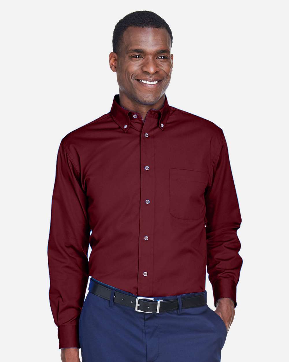 Men's Long Sleeve Shirt w/ Logo Embroidered