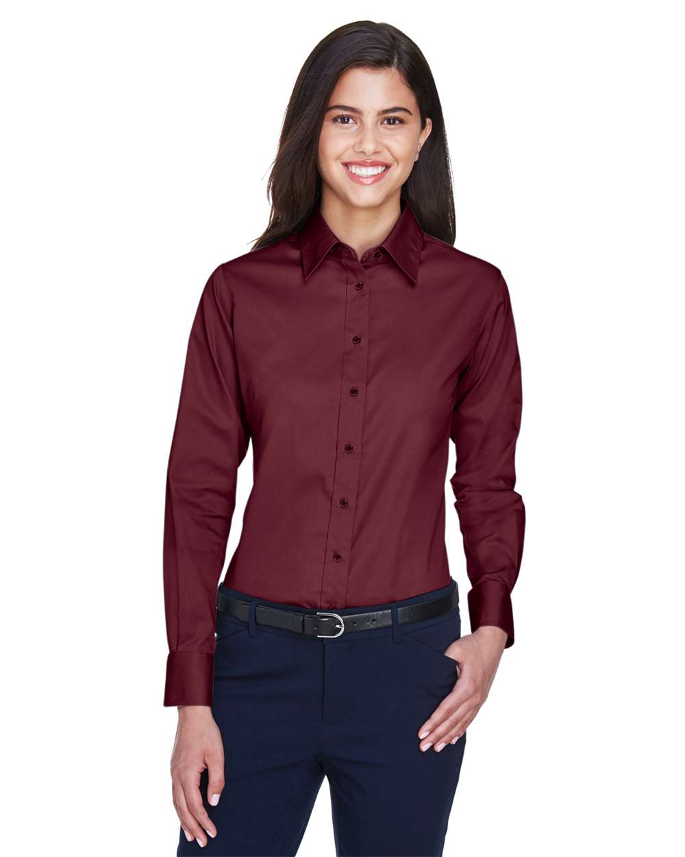 Women's Long Sleeve Shirt w/ Logo Embroidered