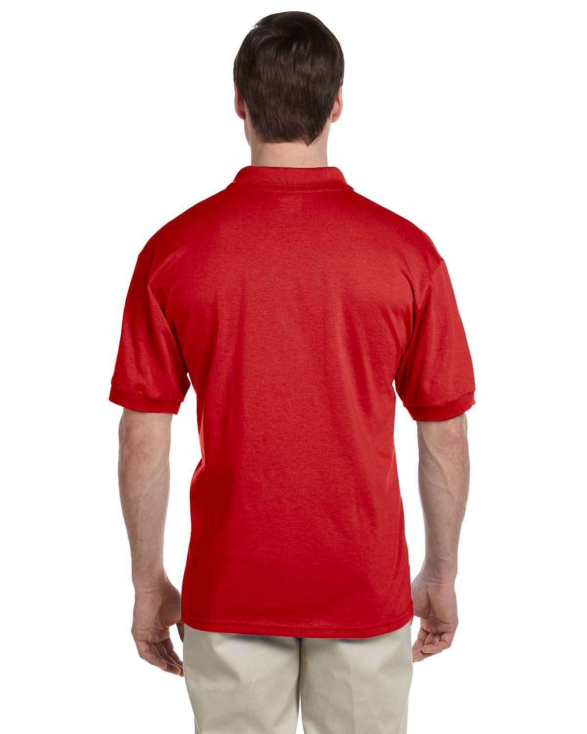 Cotton Polo Shirts With Personalized Text Embroidered For Men 3-Pack red