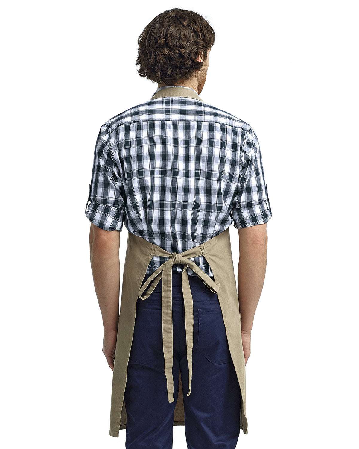 Unisex Pocket Apron Your Personalized Text Embroidered - 3 pack - khaki