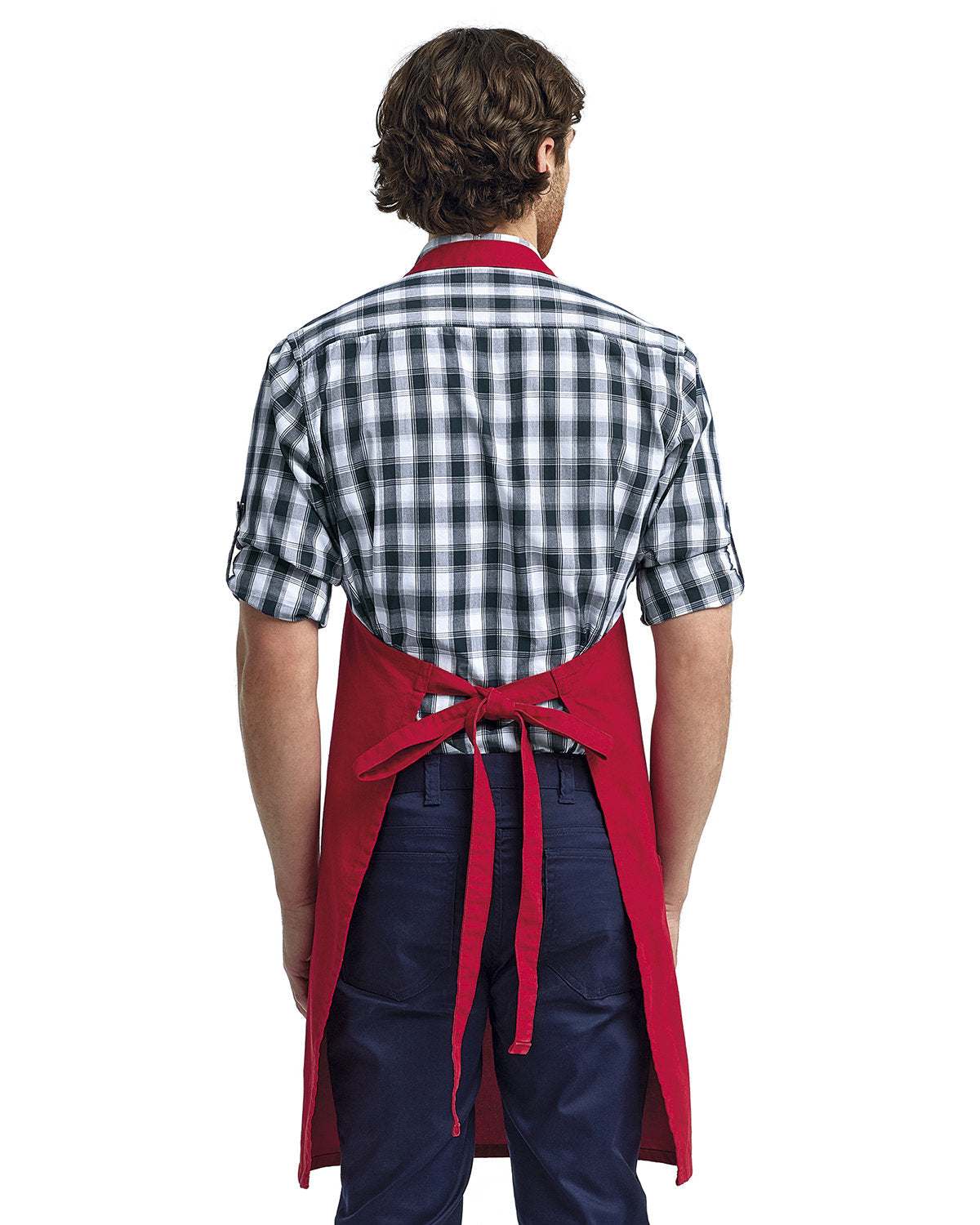 Unisex Pocket Apron Your Personalized Text Embroidered - 3 pack- red