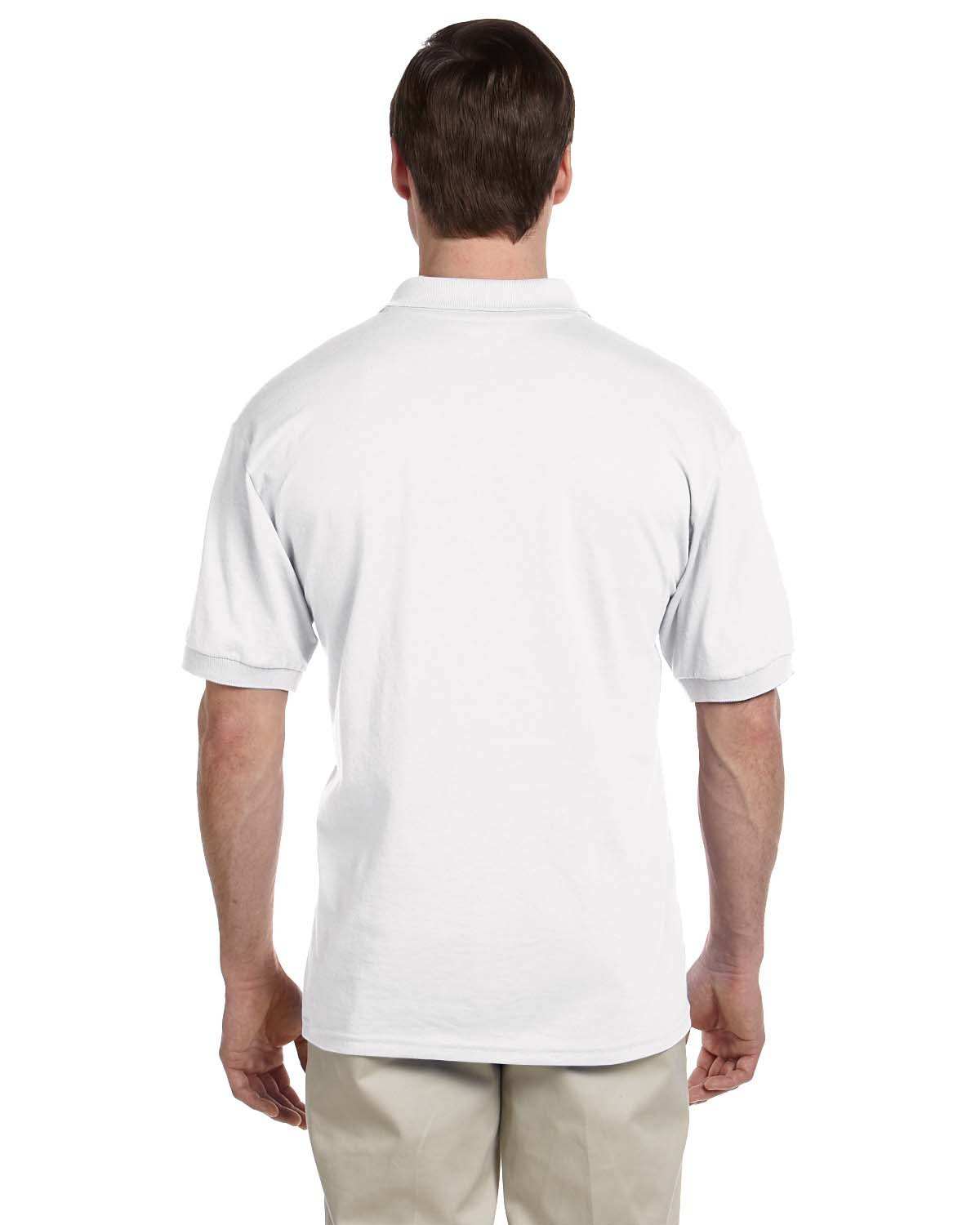 Cotton Polo Shirts With Personalized Text Embroidered For Men 3-Pack white