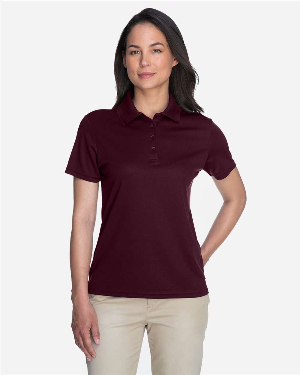 CORE365 women polo - Burgundy