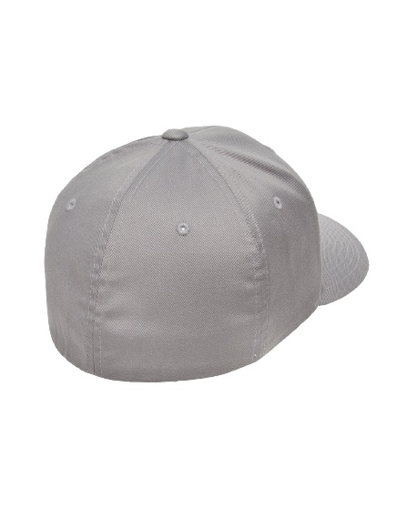 Flex Fitted Ball Caps Your Company Logo Embroidered -3 Pack - gray