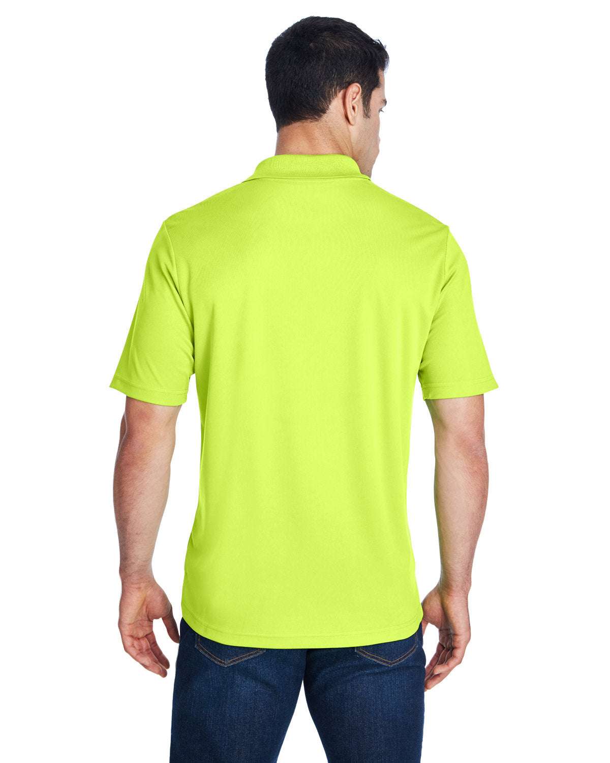 Safety Yellow Polo Shirt with Your Company Name Text Embroidered-Men