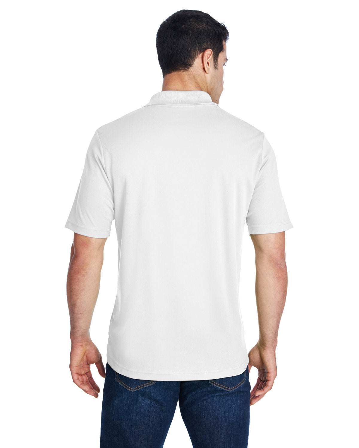 Dry Sport Polo Shirts Your Custom Company Text Embroidered 3-Pack Men - white