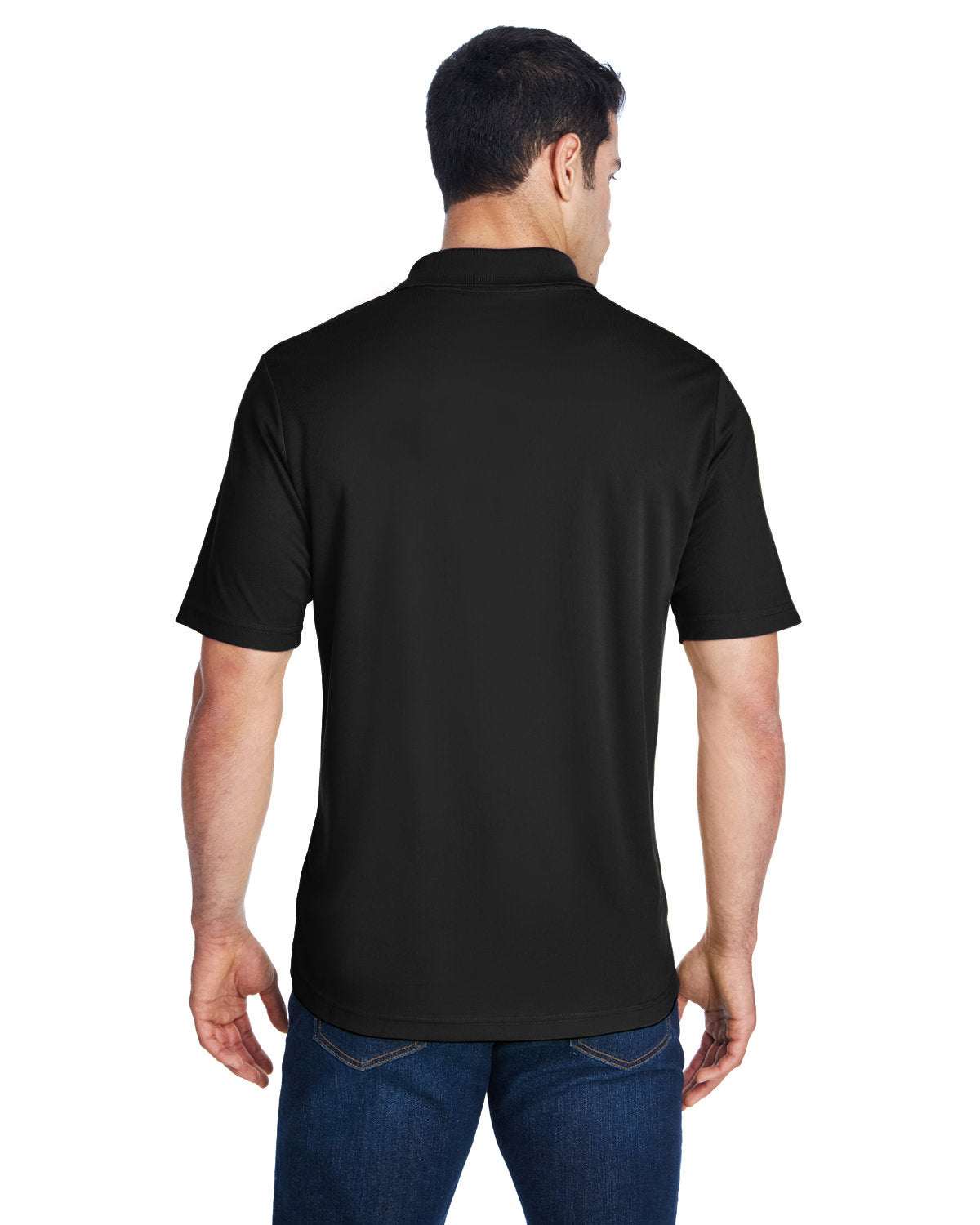 Dry Sport Polo Shirts Your Custom Company Text Embroidered 3-Pack Men - black