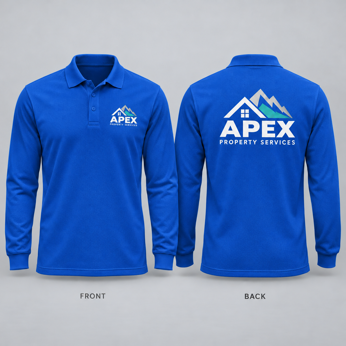 Long Sleeve Polo Shirt With Custom Print - Men