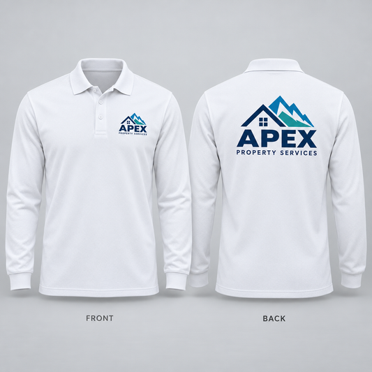 Long Sleeve Polo Shirt With Custom Print - Men