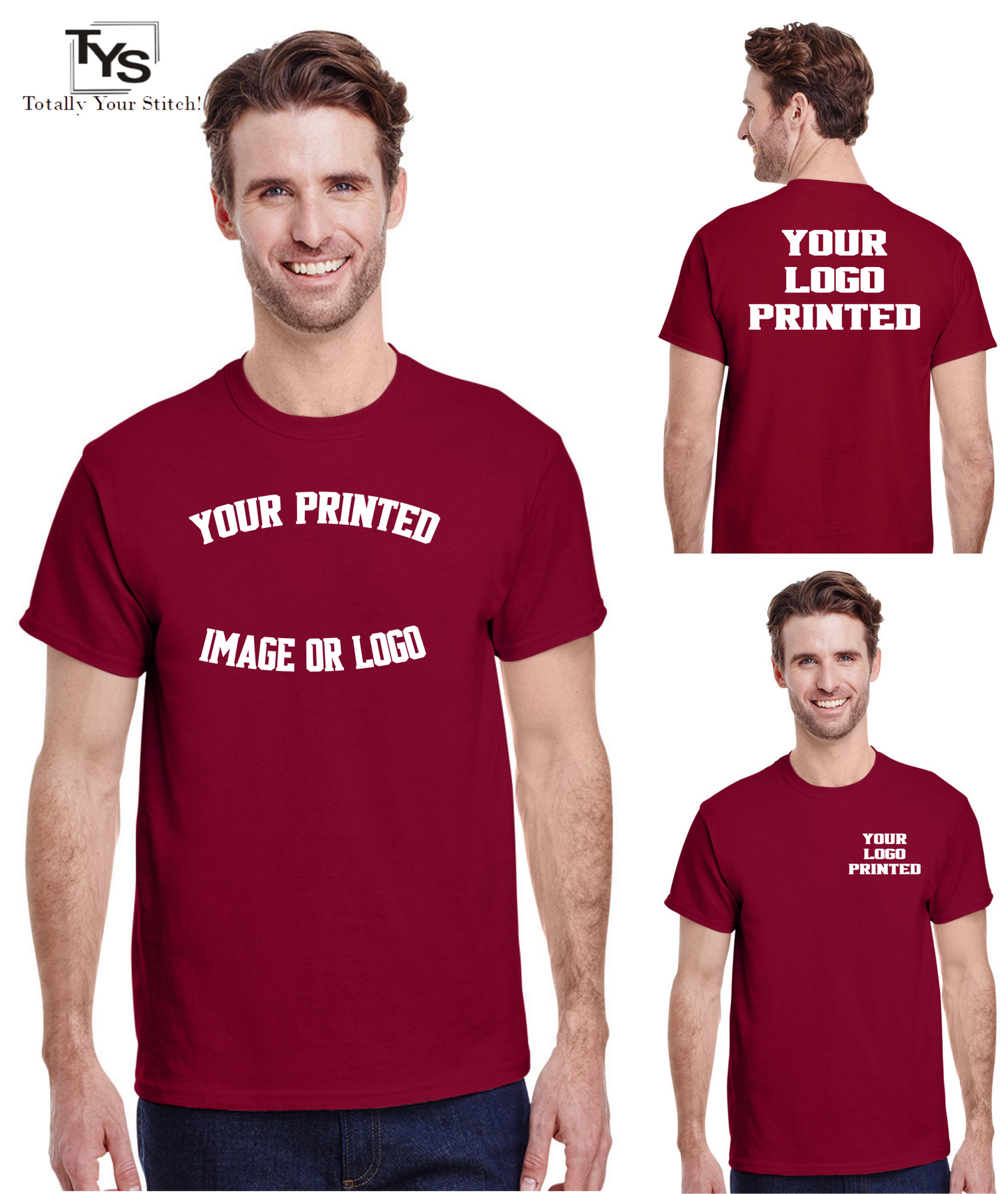Custom Printed T-shirt Front & Back Your Design