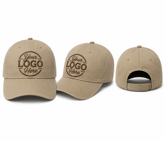 Adjustable Ball Caps Your Custom Logo Image Embroidered on Cap-3 Pack