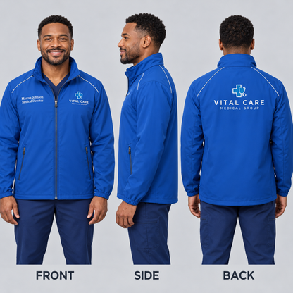 Men’s Fleece-Lined All-Season Jacket with Custom Logo