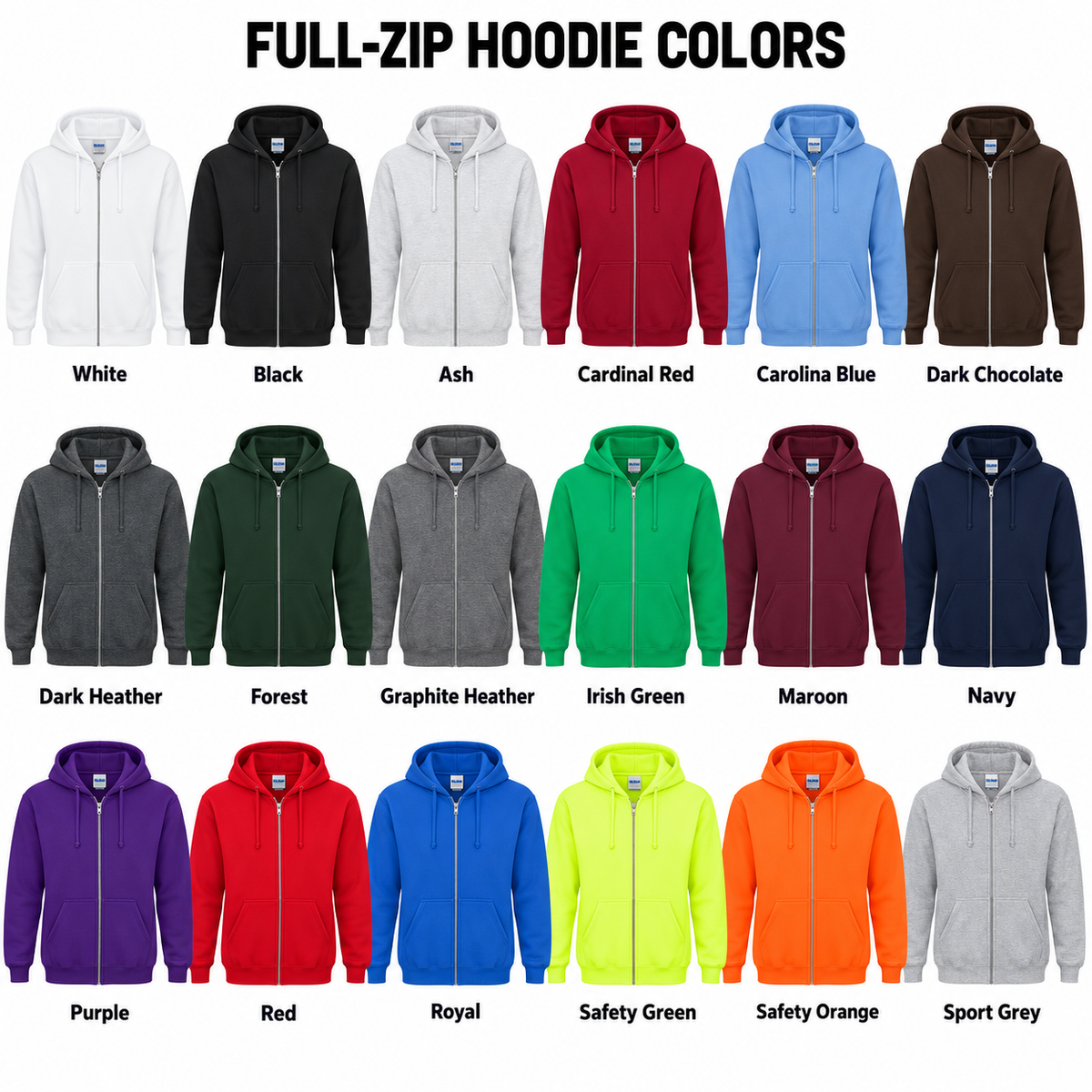Unisex Heavy Blend Full-Zip Hoodie with Custom Logo