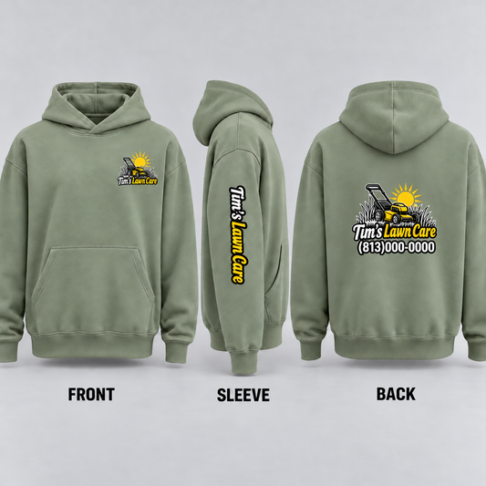 Bella + Canvas 4719 Sage Heavyweight Hoodie with Custom Embroidery or Print