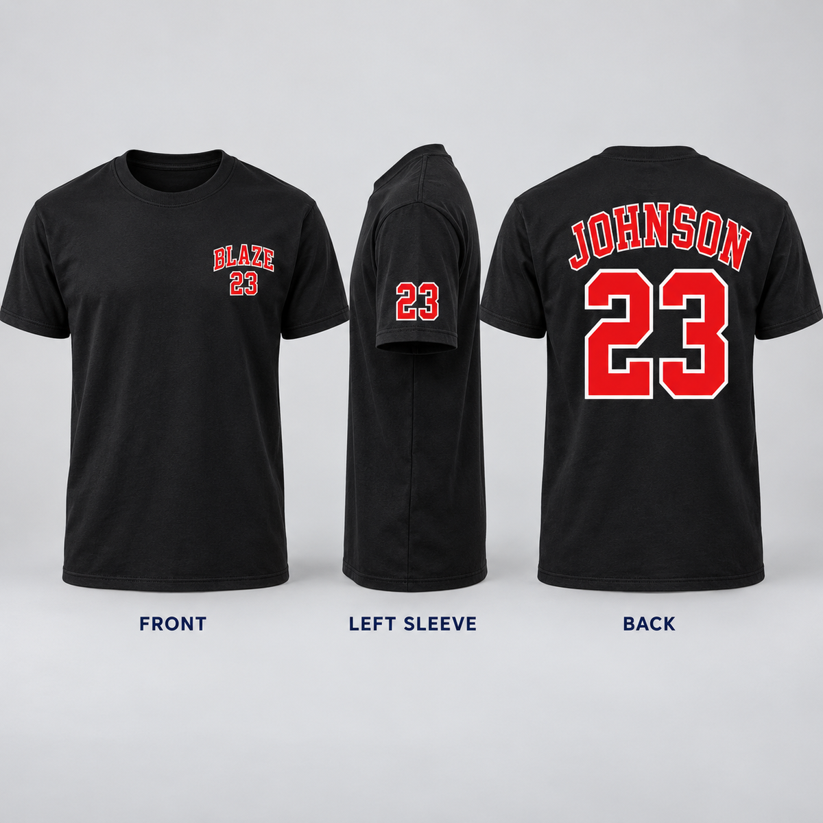 Custom Printed Cotton T-shirt Front & Back | Your Design
