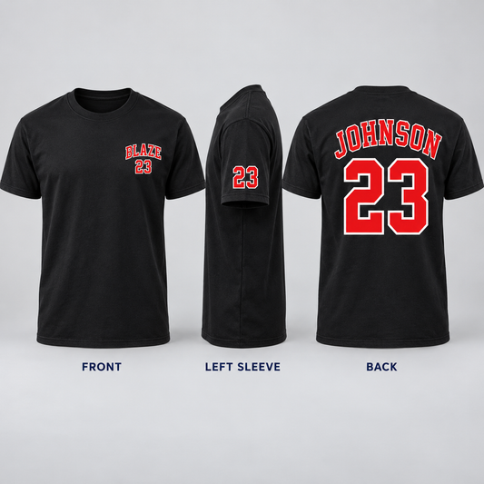 Custom Printed Cotton T-shirt Front & Back | Your Design
