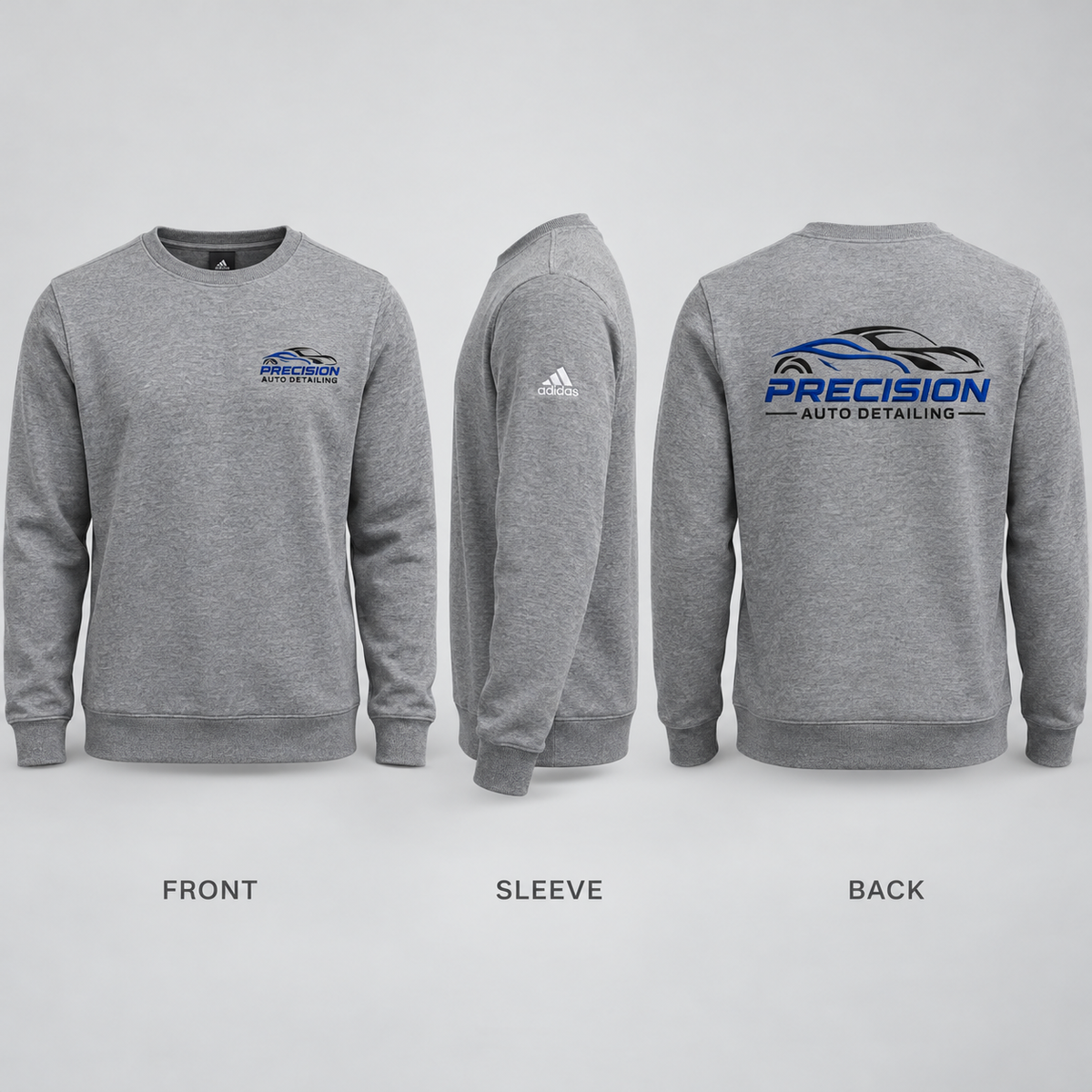 Adidas AT200 Men’s Fleece Crewneck Sweatshirt with Custom Logo or Text