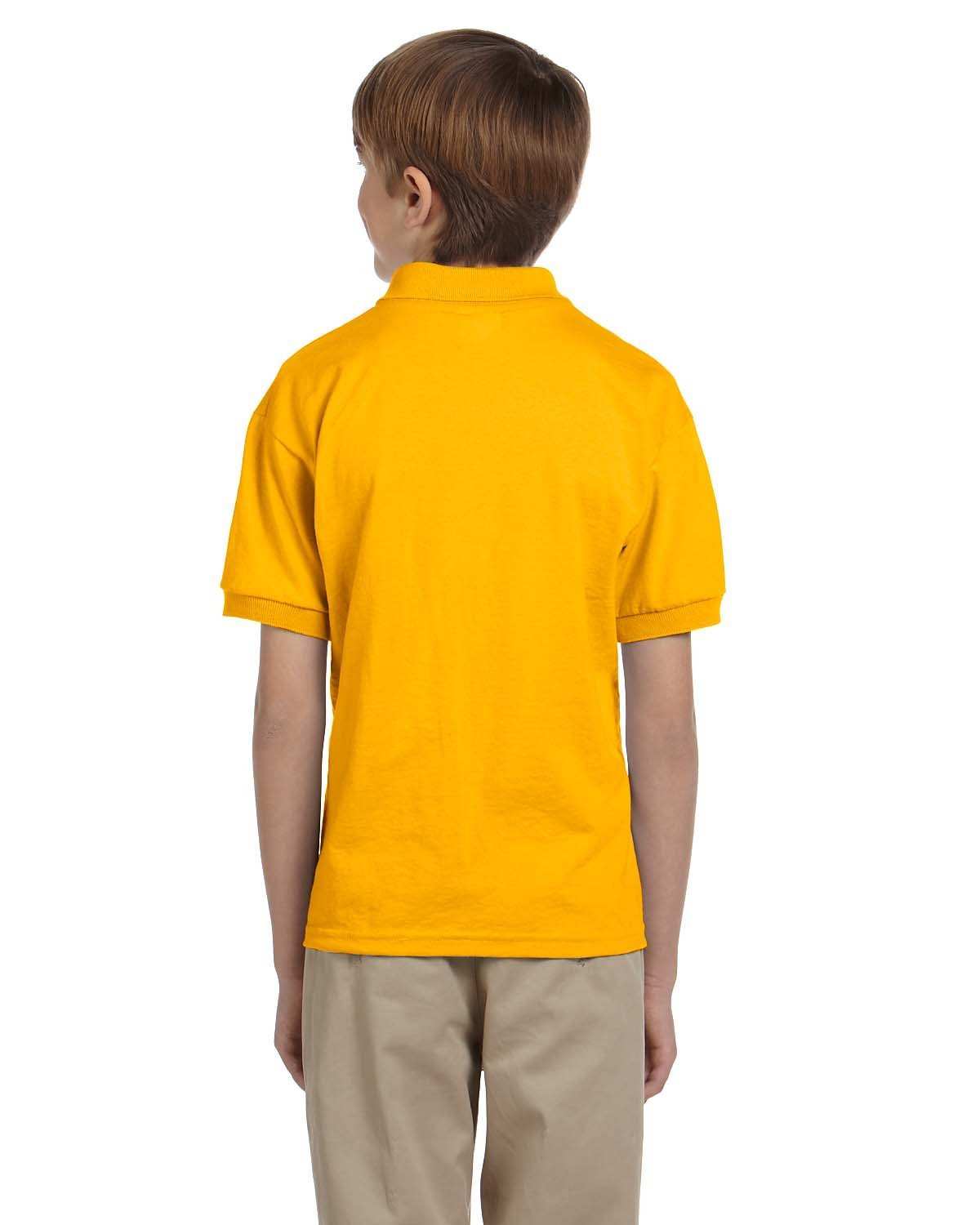 Kids School Shirts with Personalized Name Text Embroidered 3-Pack - yellow gold