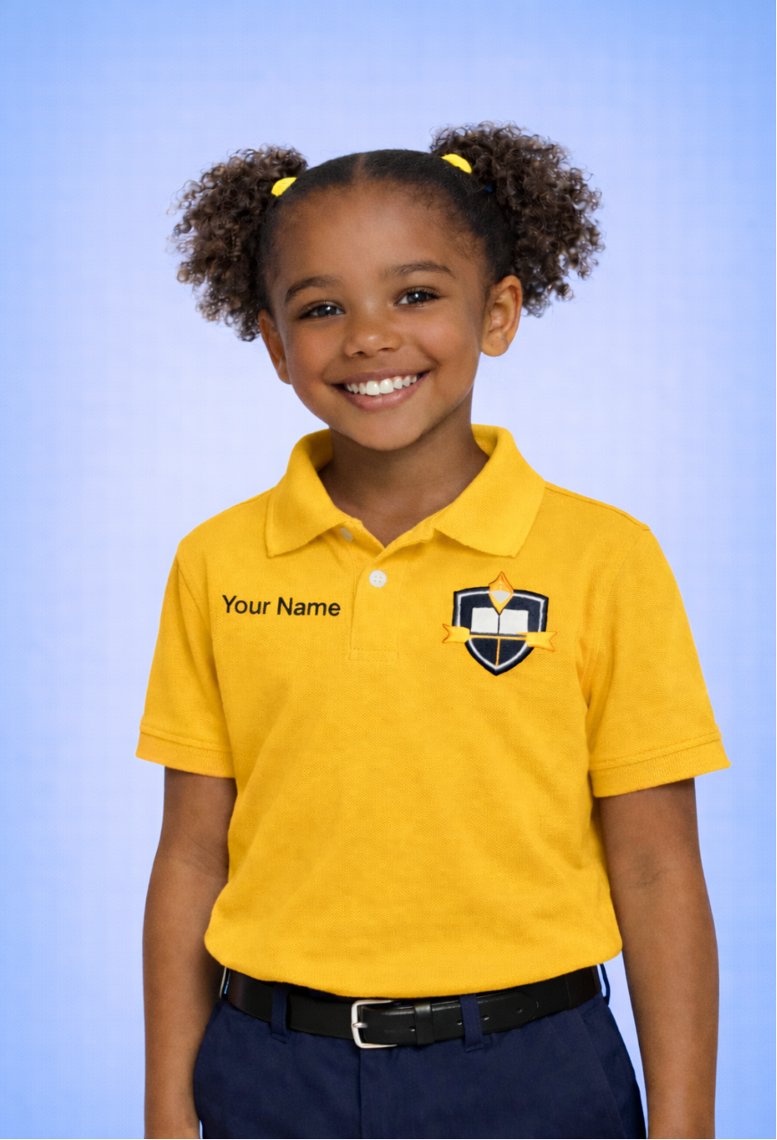 Kids Polo Shirts Custom Logo & Name Embroidered 3-Pack