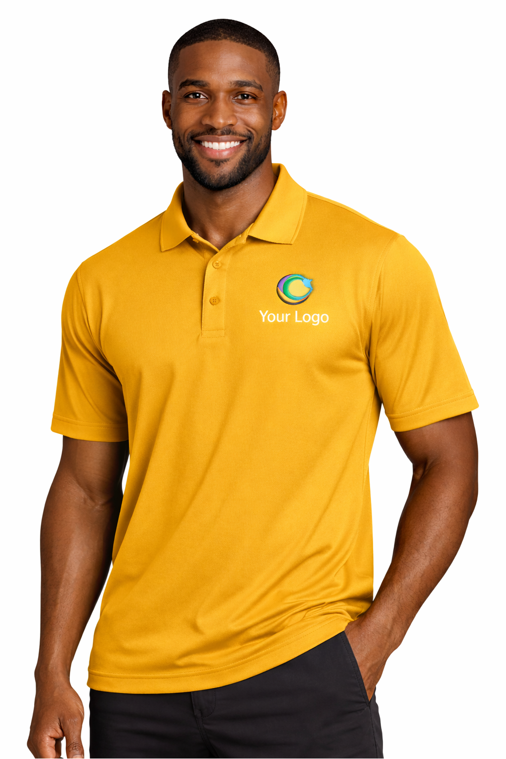 Custom Dry-Fit Polo Shirts Your Business Logo Embroidered 12 Pack