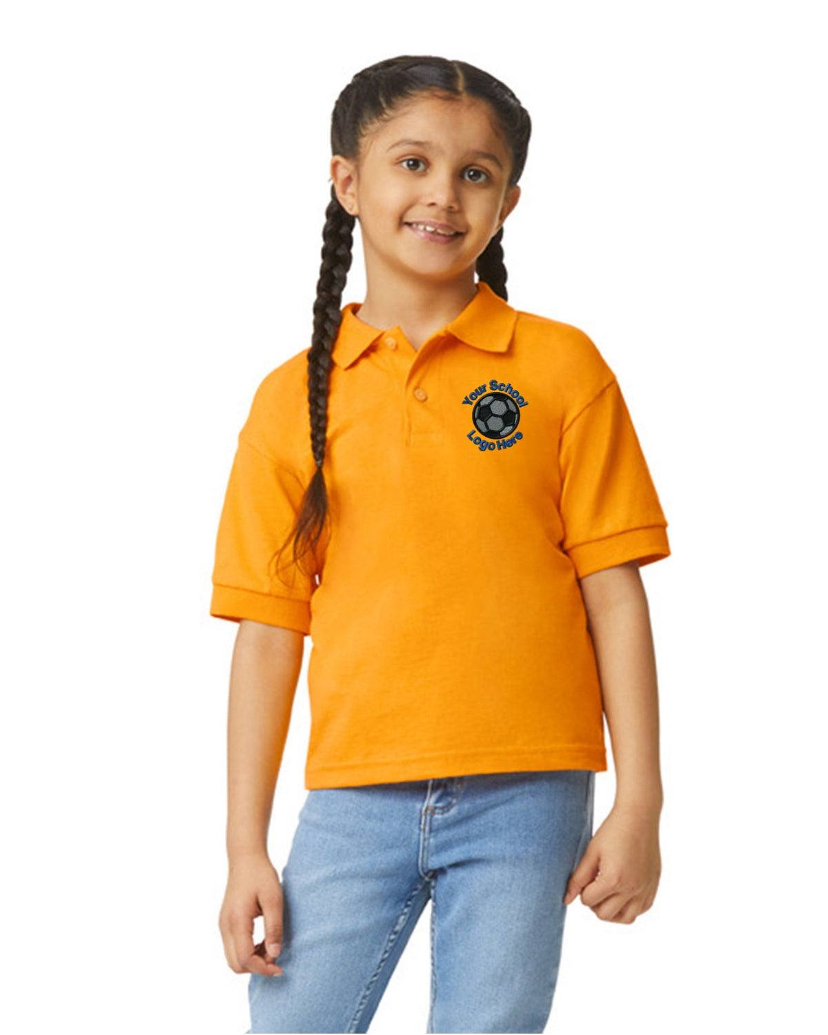 Kids School Shirts Custom Personalized Polos 5-Pack Back To School gold