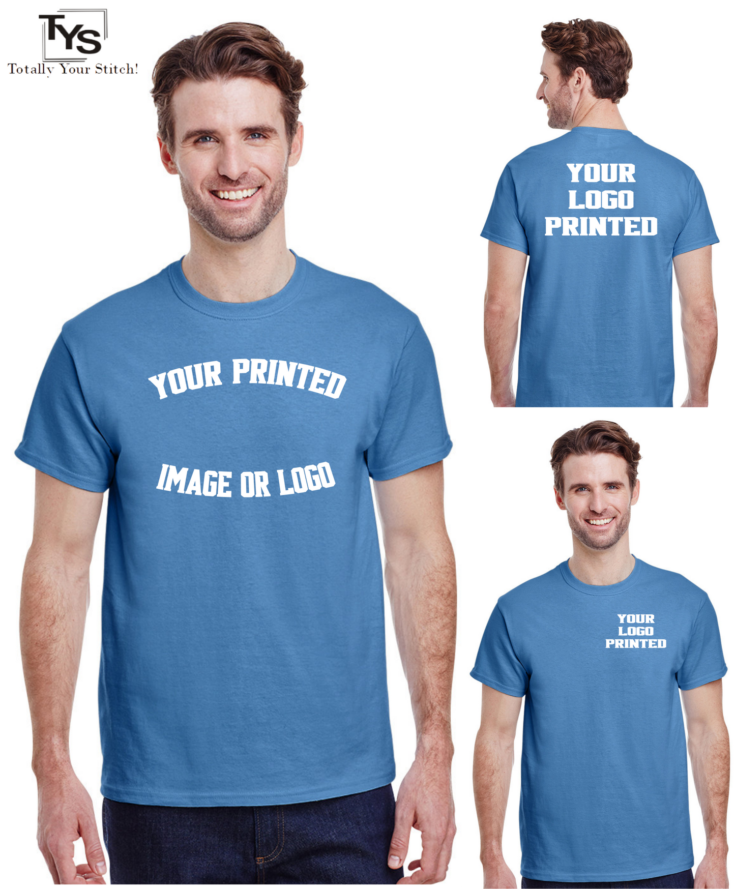 Custom Printed T-shirt Front & Back Your Design