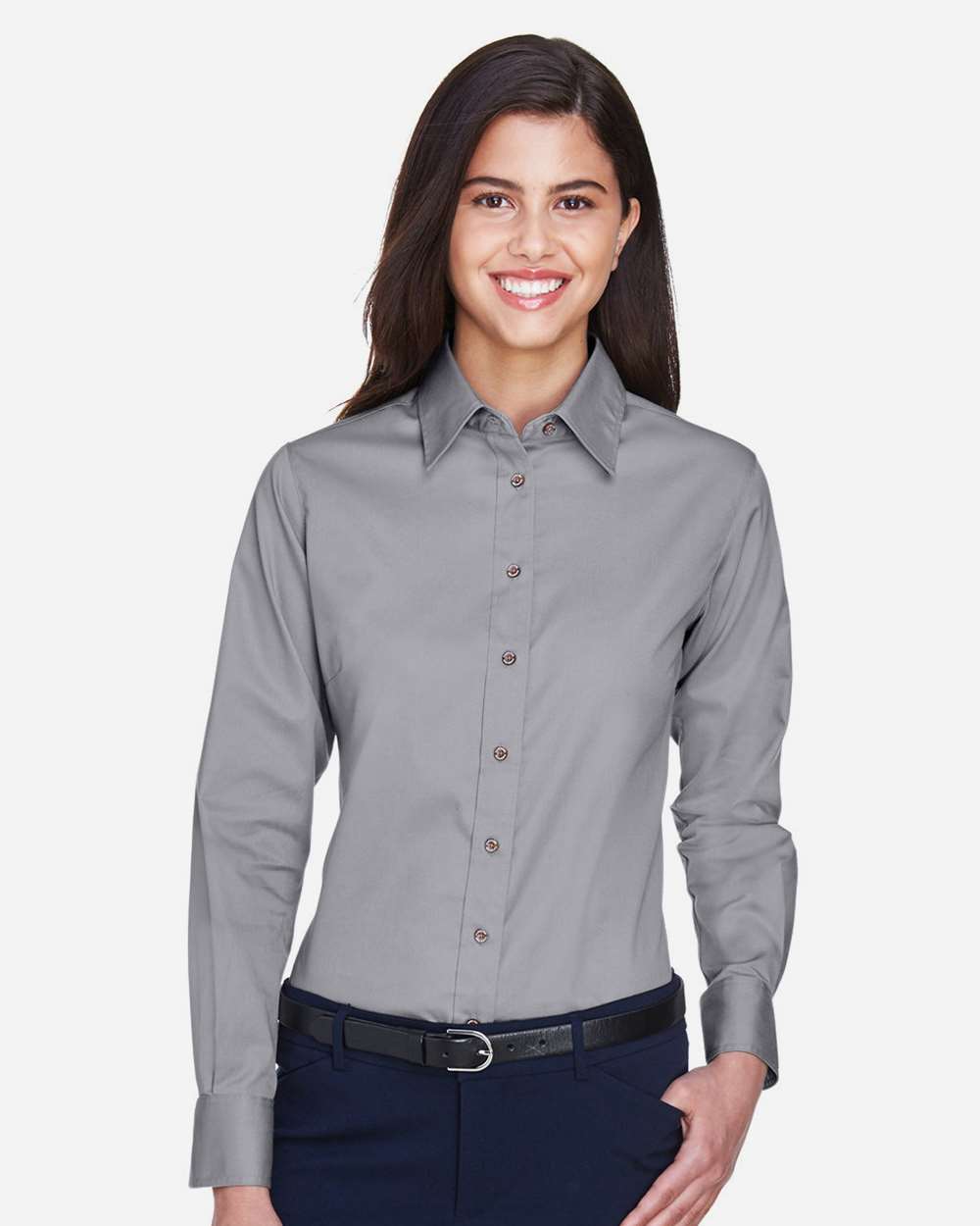 Women's Long Sleeve Shirt w/ Logo Embroidered