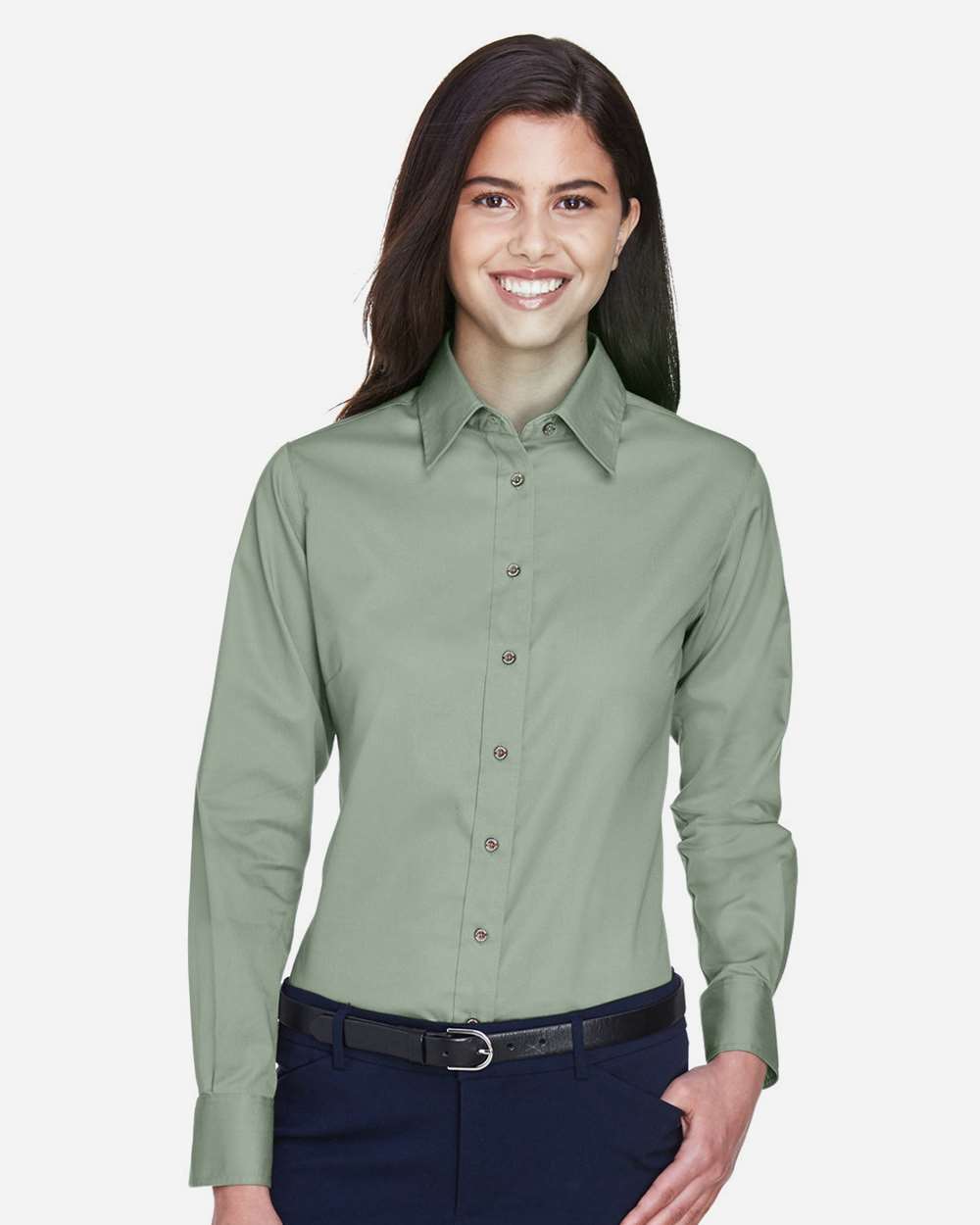 Women's Long Sleeve Shirt w/ Logo Embroidered