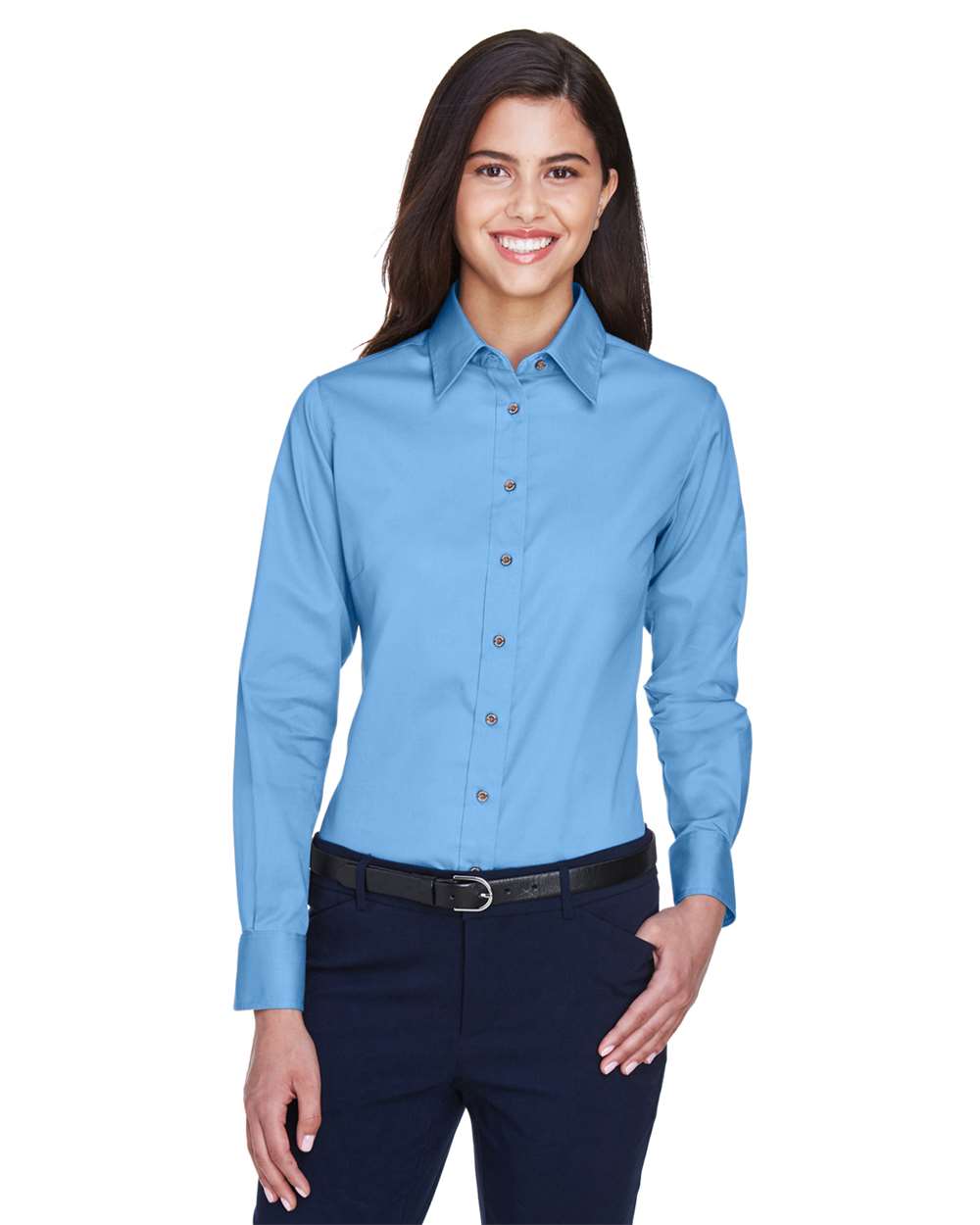 Women's Long Sleeve Shirt w/ Logo Embroidered