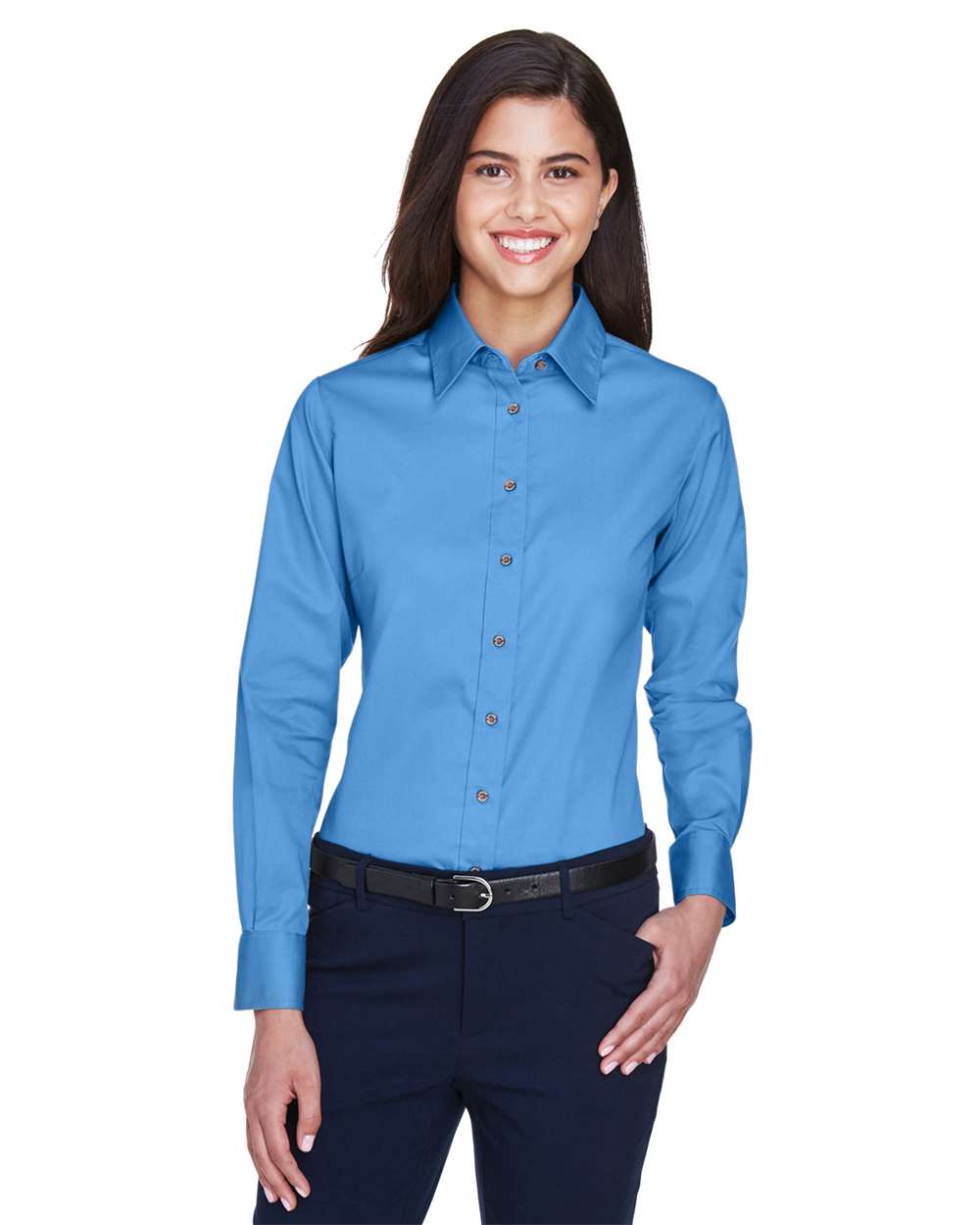 Women's Long Sleeve Shirt w/ Logo Embroidered
