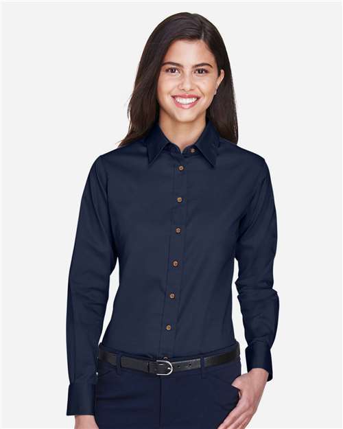 Women's Long Sleeve Shirt w/ Logo Embroidered
