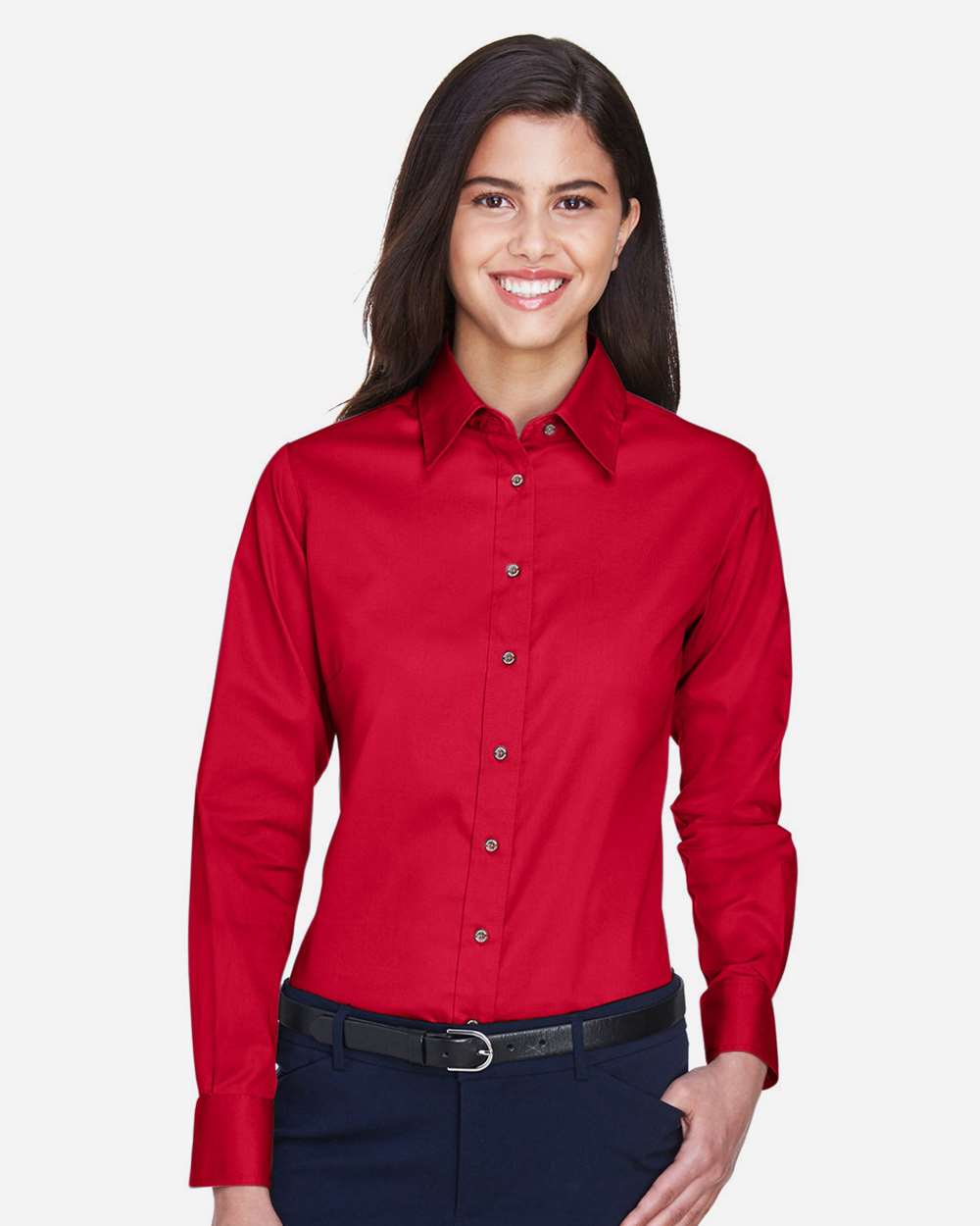 Women's Long Sleeve Shirt w/ Logo Embroidered