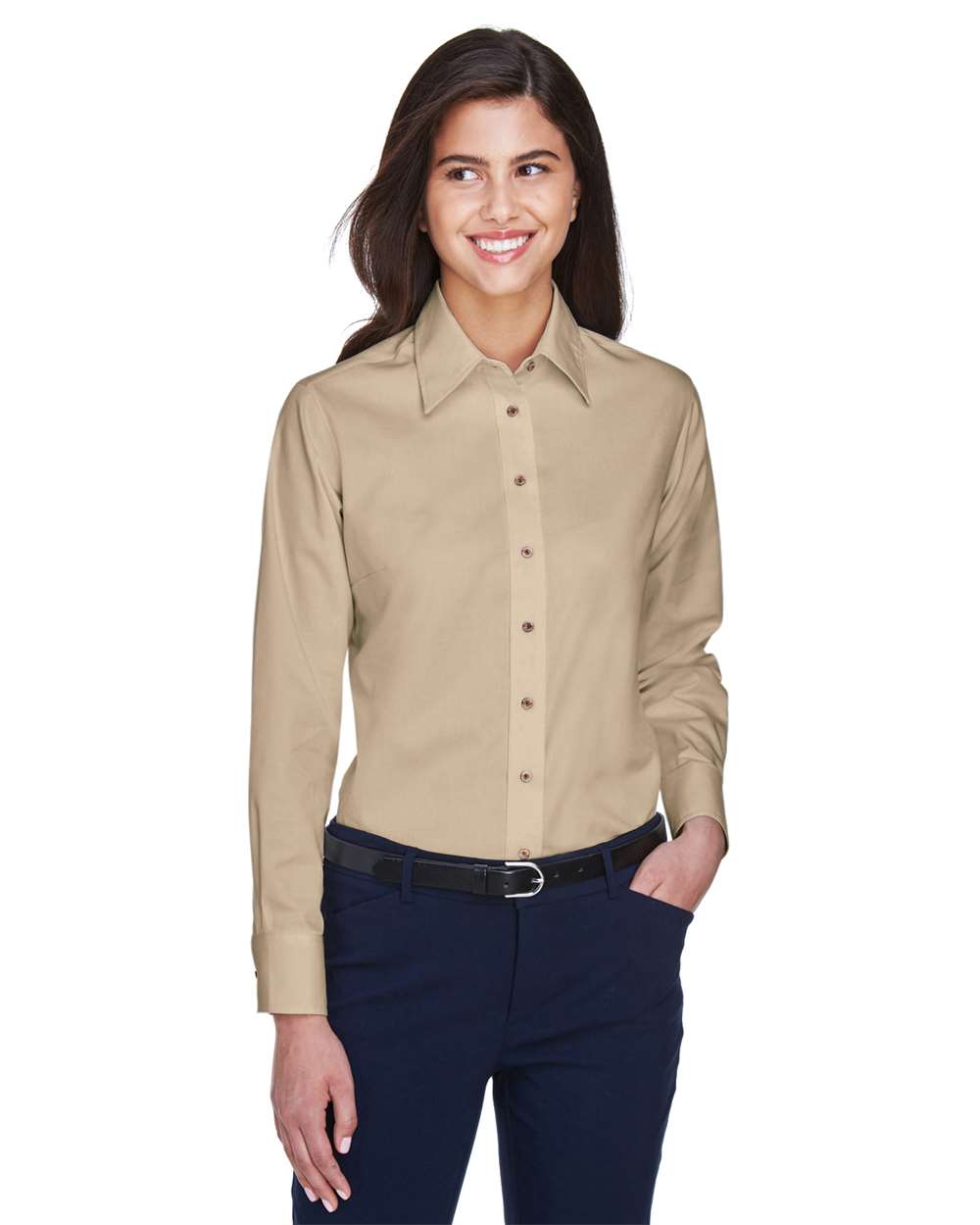 Women's Long Sleeve Shirt w/ Logo Embroidered