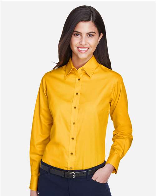 Women's Long Sleeve Shirt w/ Logo Embroidered
