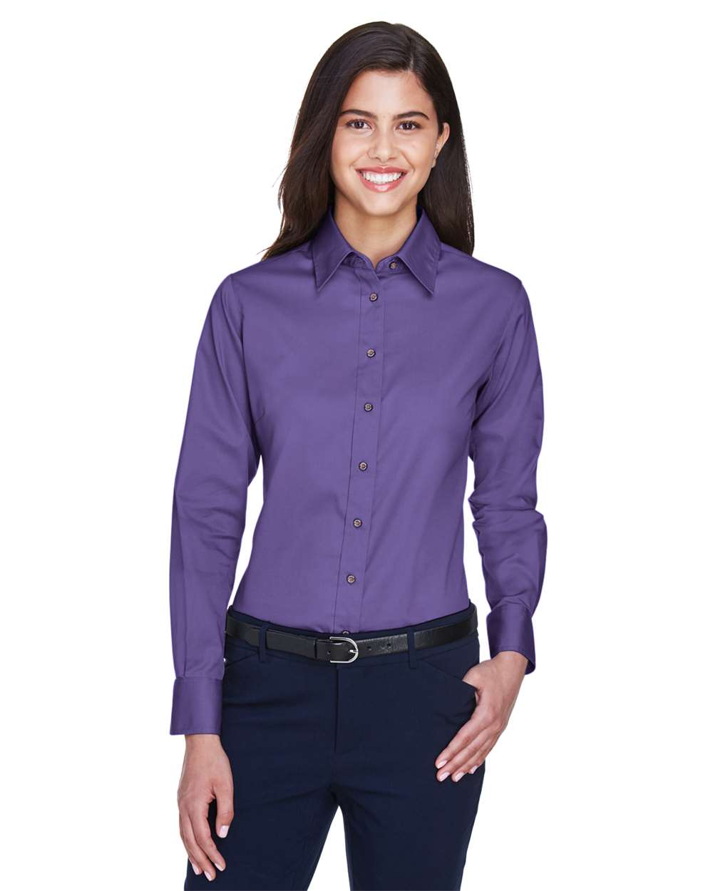 Women's Long Sleeve Shirt w/ Logo Embroidered