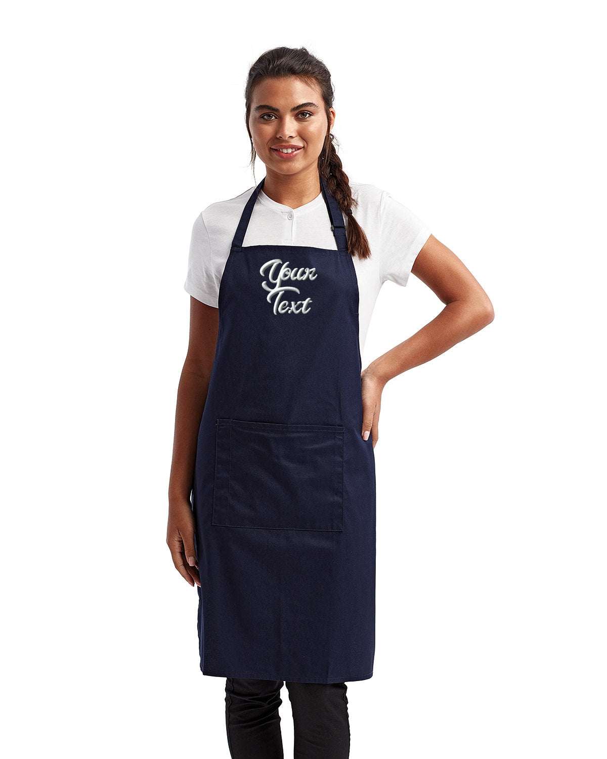 Restaurant Aprons with Your Company Name Embroidered - 3 Pack black
