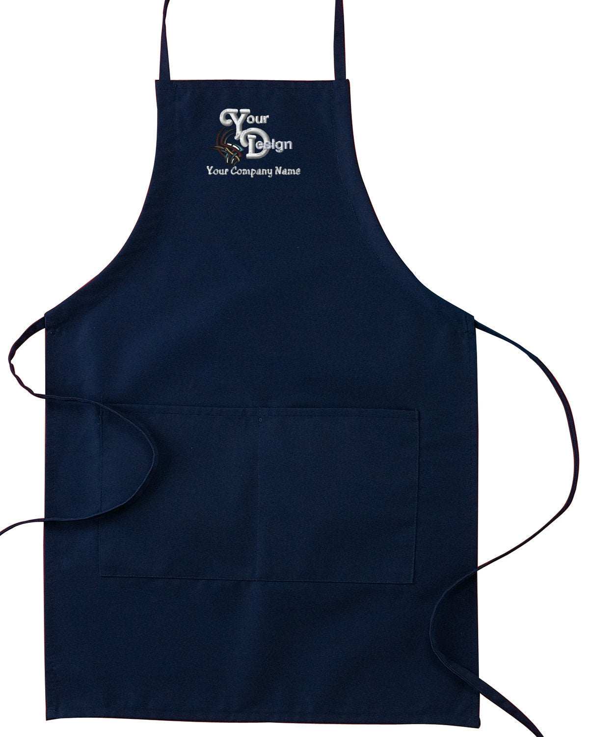 Protective Apron With Your Personalized Image Logo Embroidered - navy