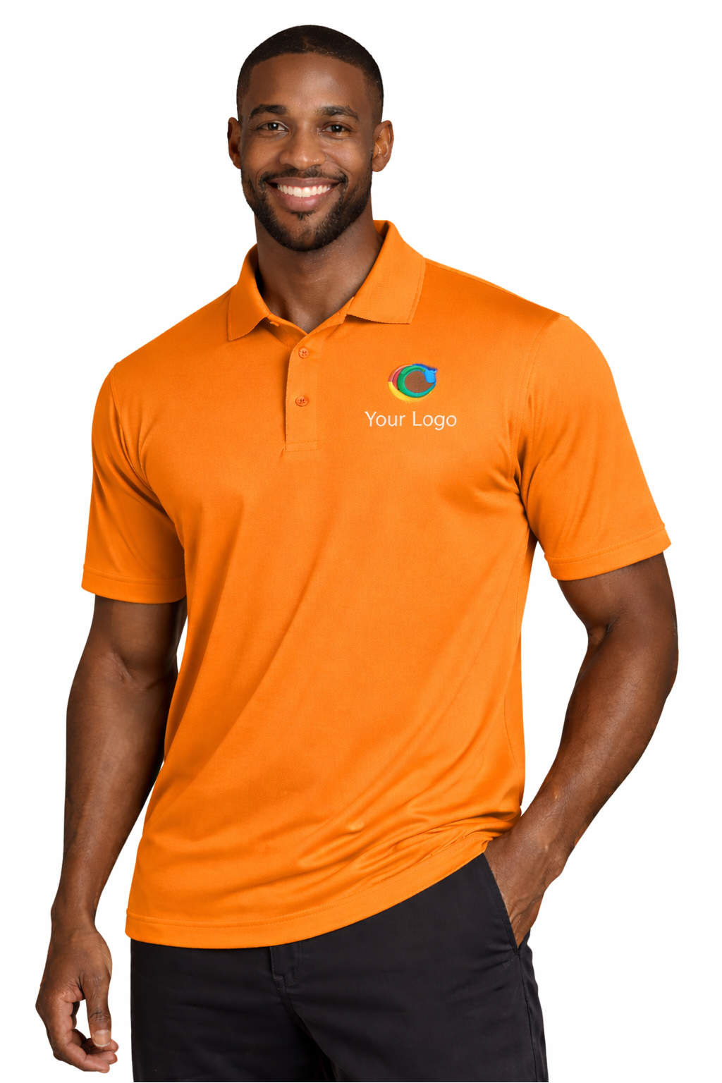 Custom Dry-Fit Polo Shirts Your Business Logo Embroidered 12 Pack