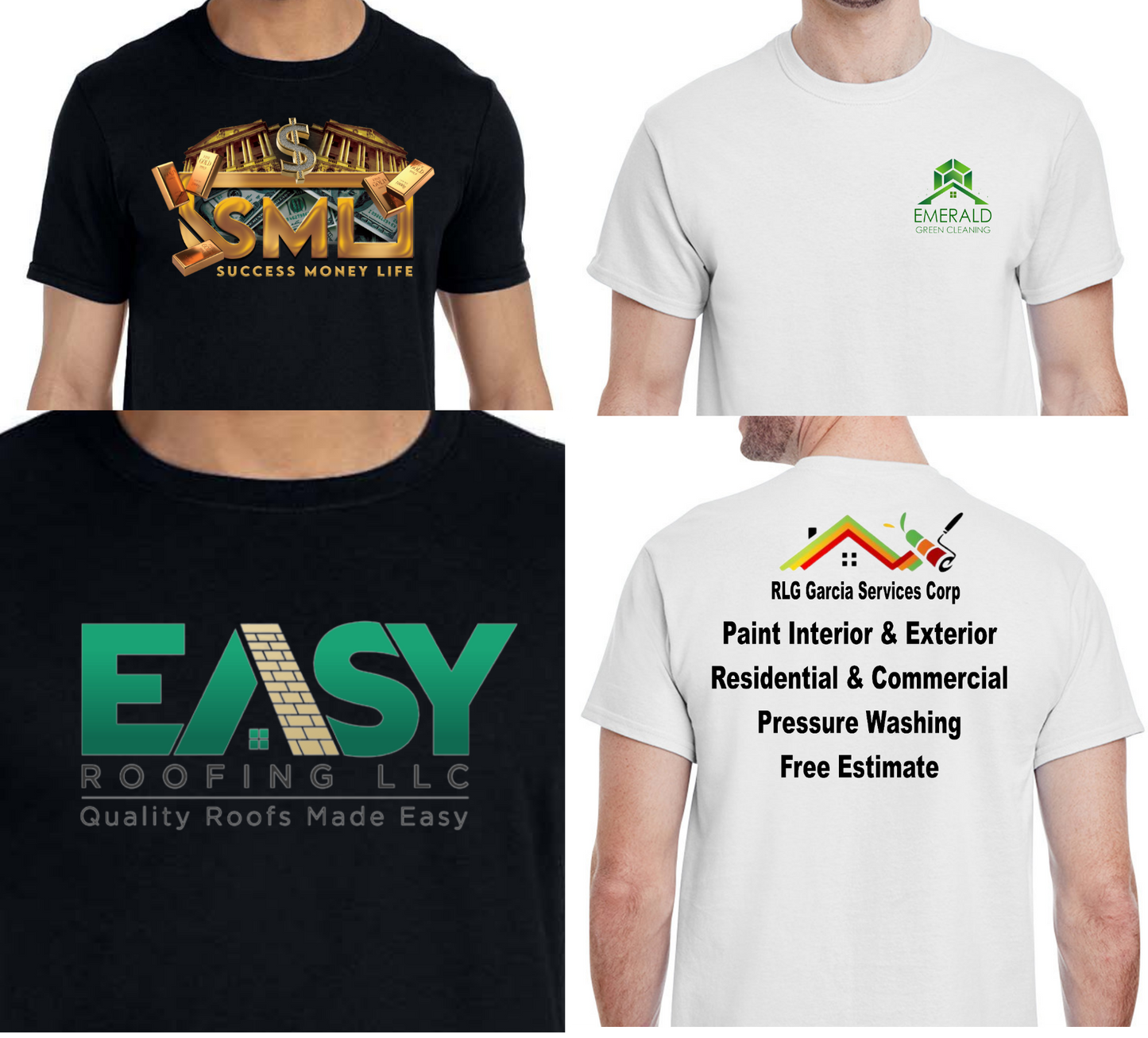 Custom Printed T-shirt Front & Back Your Design