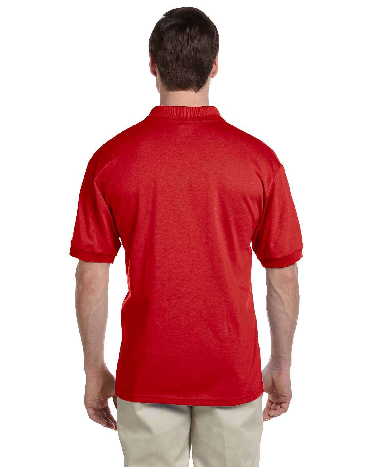 Cotton Polo Shirts With Personalized Text Embroidered For Men 3-Pack  red