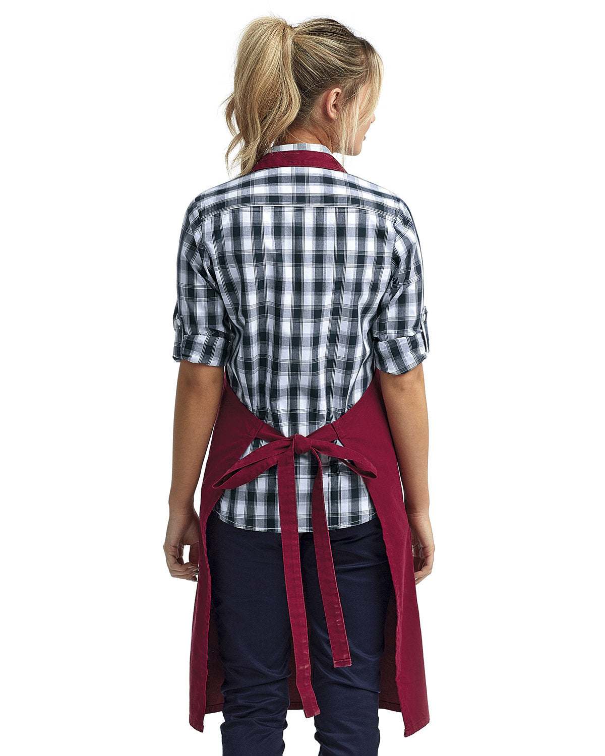 Unisex Pocket Apron Your Personalized Text Embroidered - 3 pack - burgundy