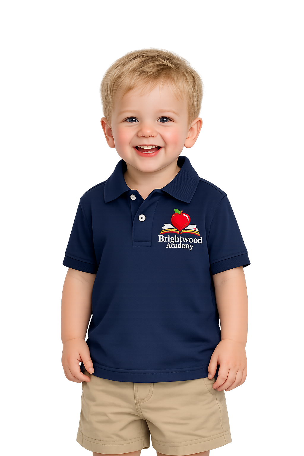 Toddler School Shirts Kids Custom Name Embroidered Uniforms - 5 Pack