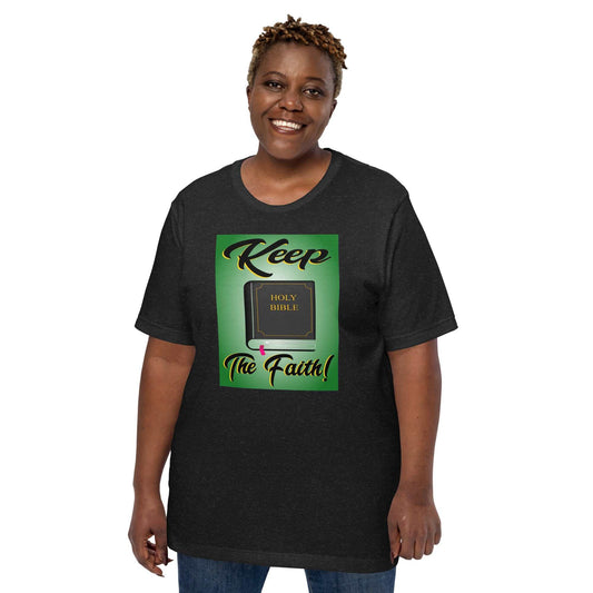 Unisex Keep the Faith T-Shirt - Inspirational T-Shirts- Custom Printed - black