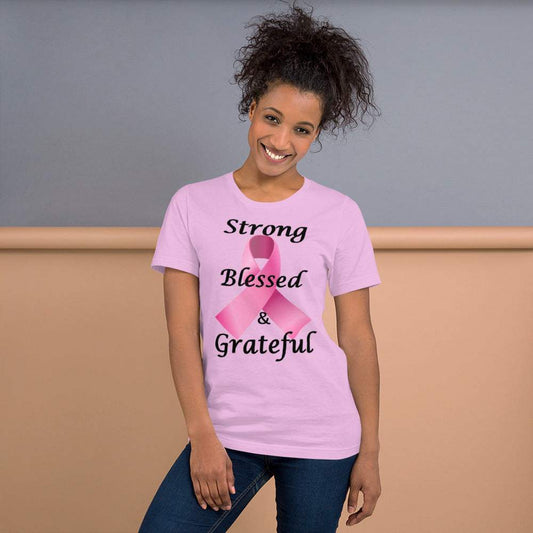 Strong Blessed T-Shirt | Inspirational T-shirts | Custom Printed Tee - pink