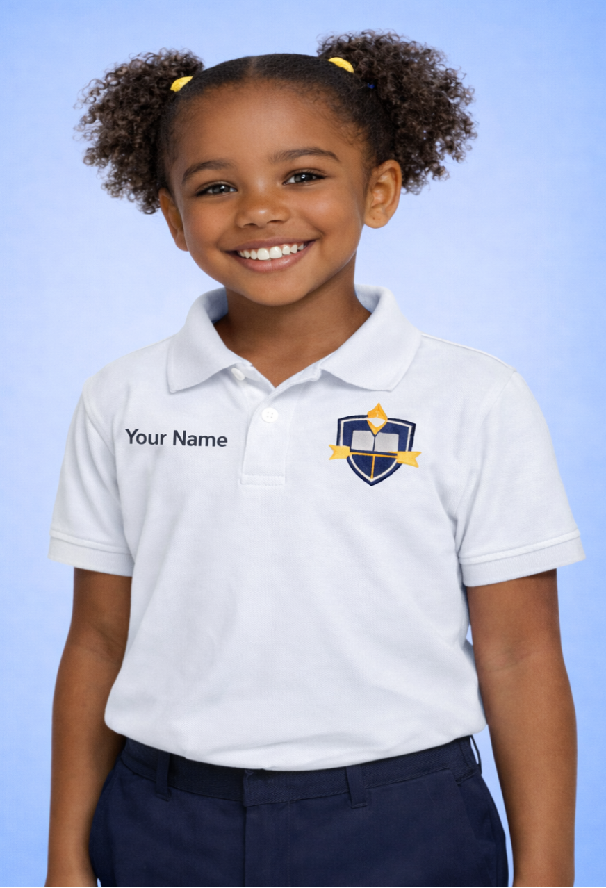 Kids Polo Shirts Custom Logo & Name Embroidered 3-Pack