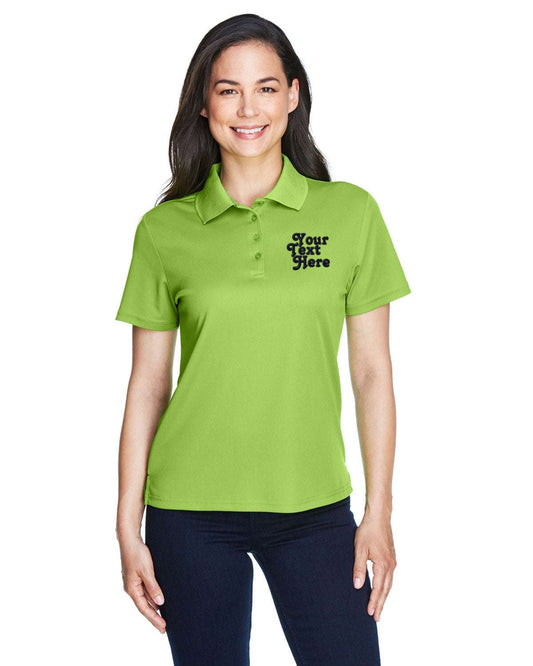 Dry-Fit Polo Shirt With Your Custom Text Embroidered - Women - acid green