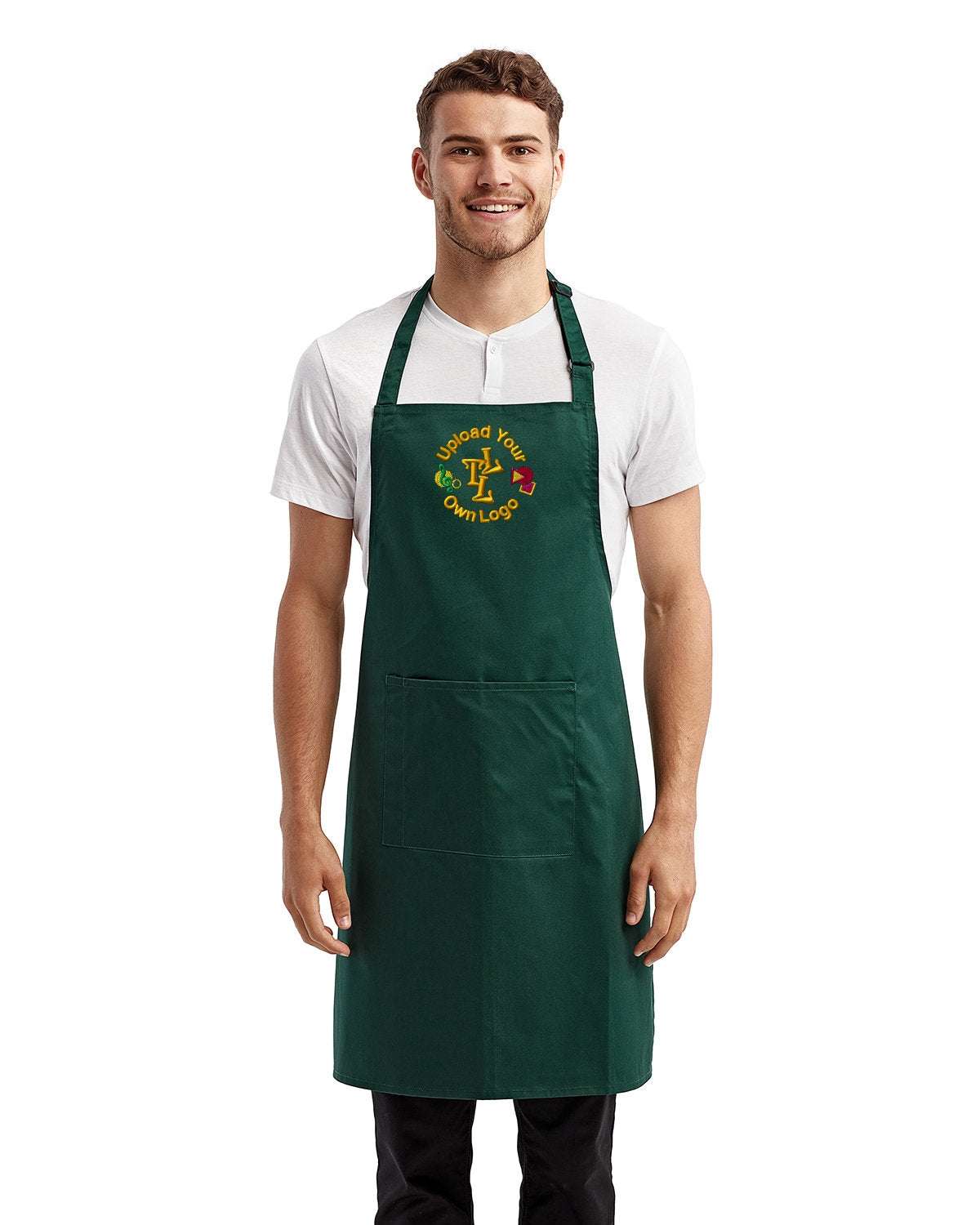 Chef Cooking Apron with Your Restaurant Logo Embroidered denim