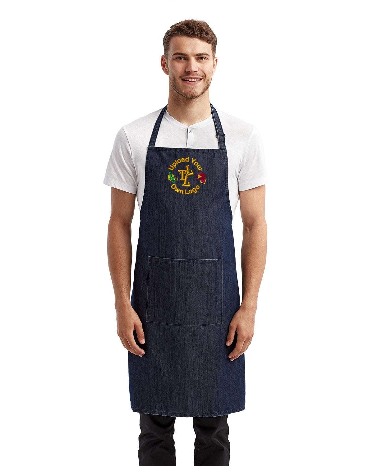 Chef Cooking Apron with Your Restaurant Logo Embroidered black